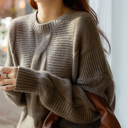 Pull-over de luxe en cachemire, maille design