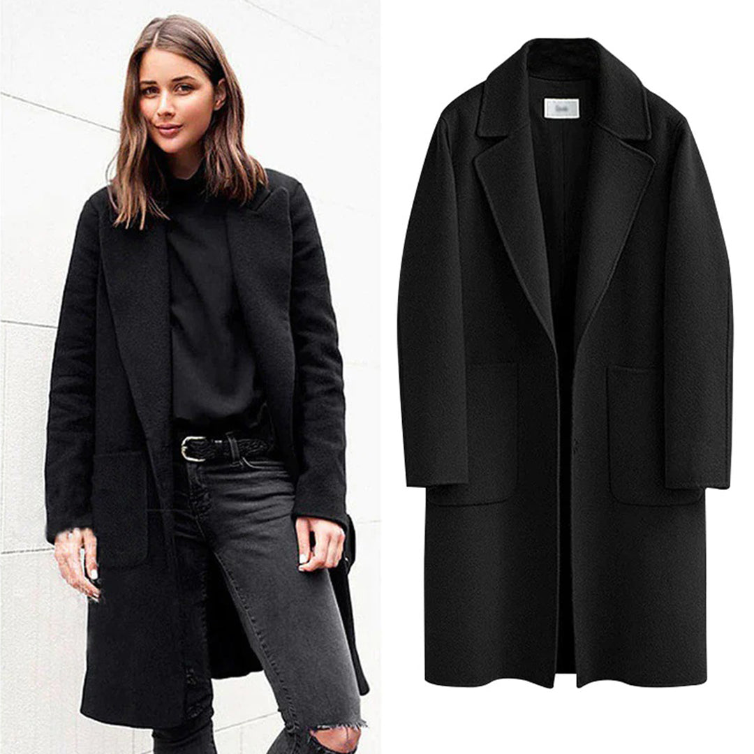 Manteau long élégant intemporel pour femme
