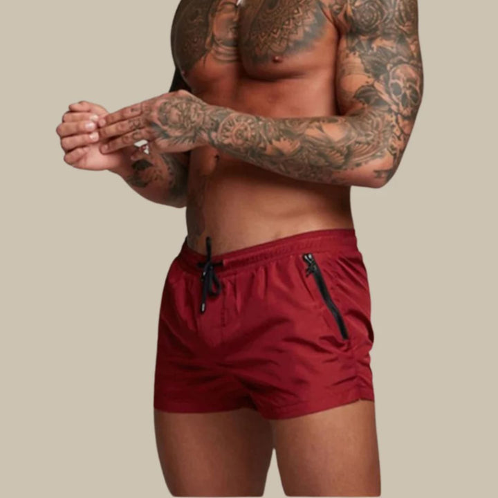 Herren Badeshorts Elastisch Mit Kordelzug - IdealeKleiden