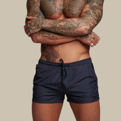 Short de bain homme élastique avec cordon de serrage