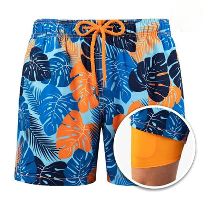 Short de bain élastique 2 en 1