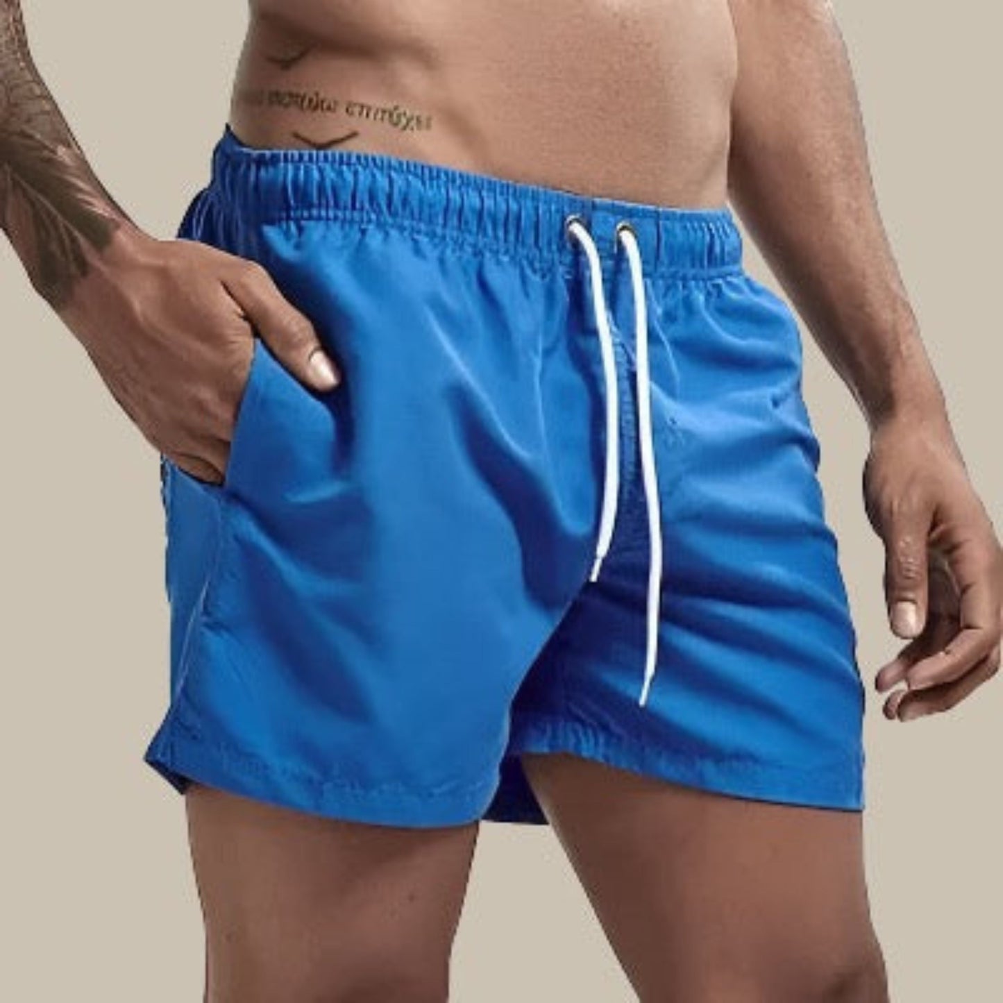 Short de bain élastique à séchage rapide pour homme