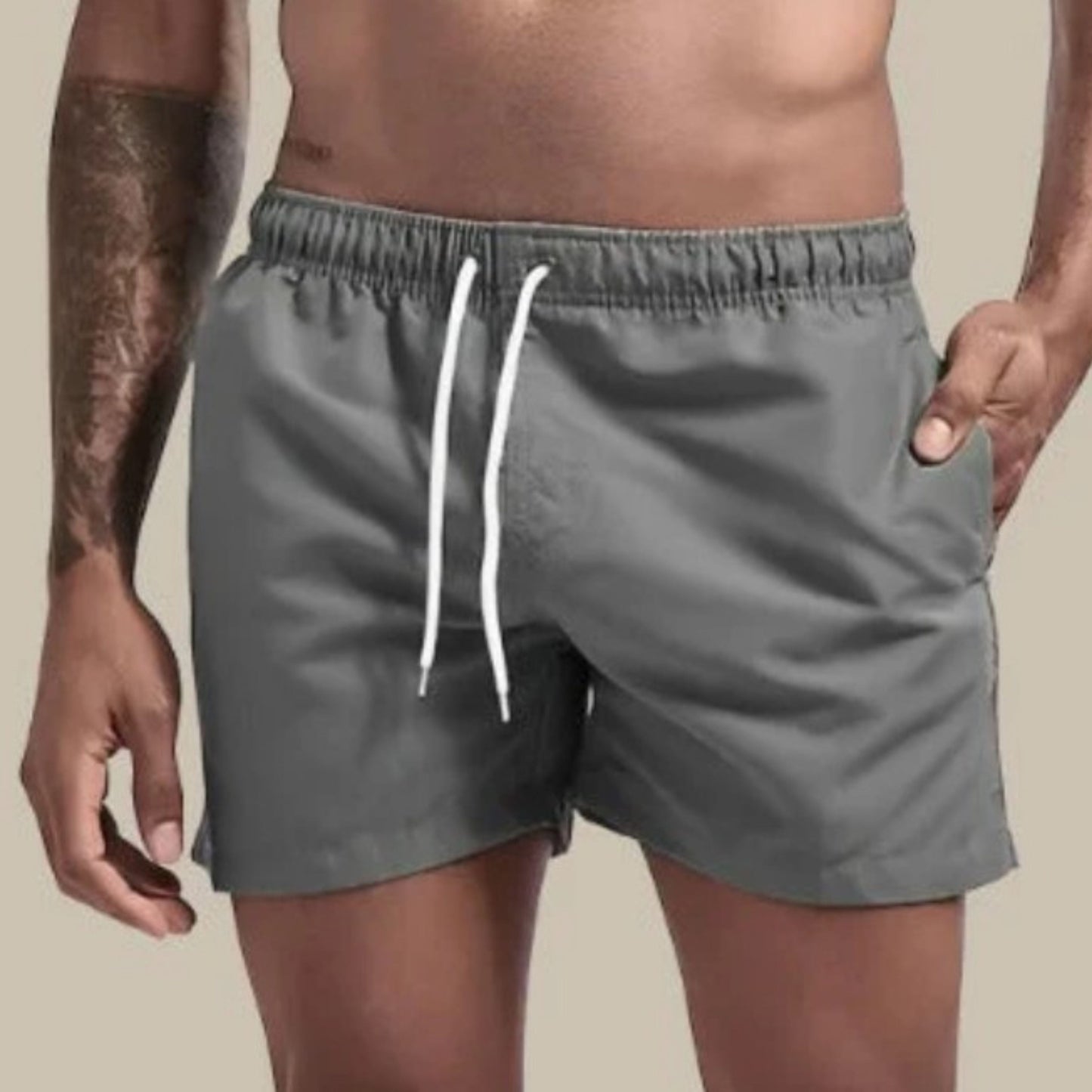 Short de bain élastique à séchage rapide pour homme