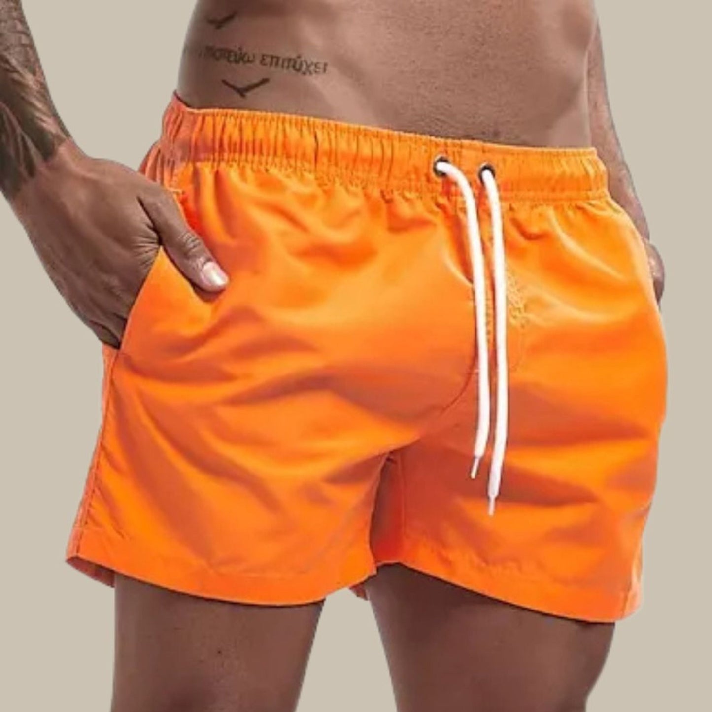 Short de bain élastique à séchage rapide pour homme