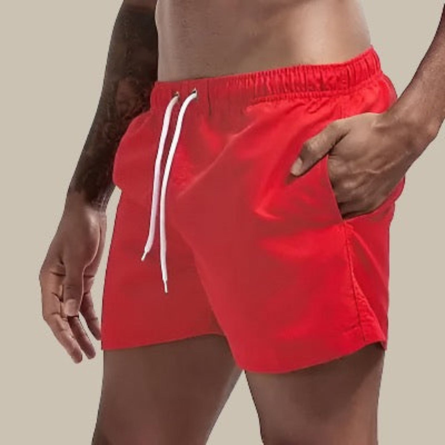 Short de bain élastique à séchage rapide pour homme
