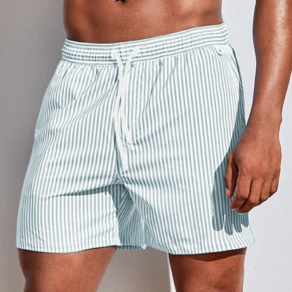 Short de bain homme rayé élastique plage