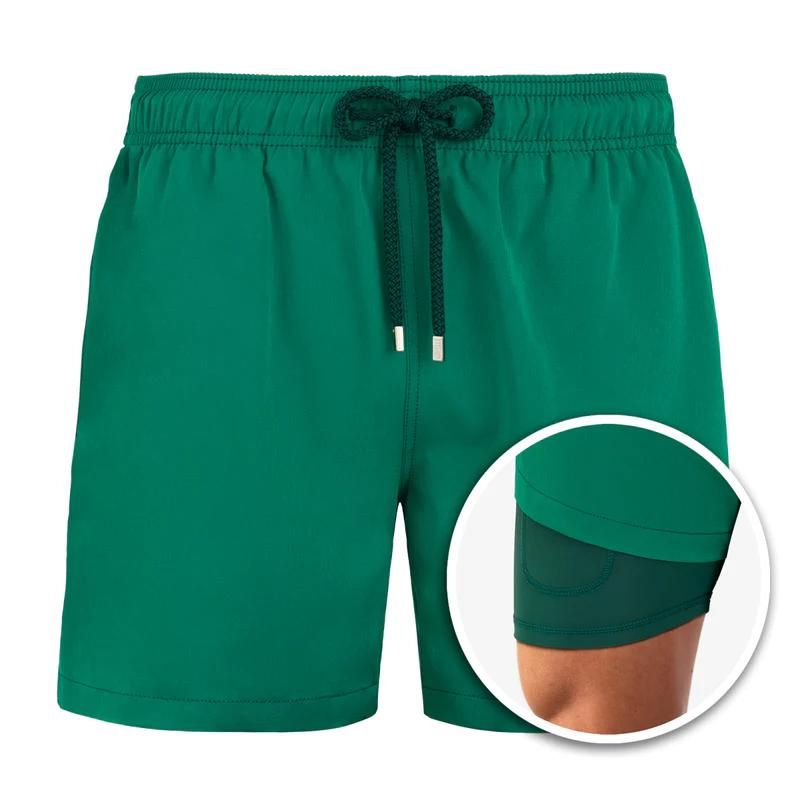 Short de bain homme double épaisseur extensible