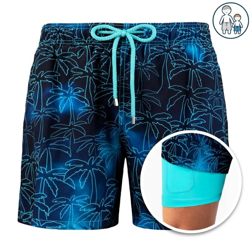Short de bain homme double épaisseur extensible