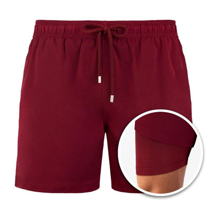 Short de bain homme double épaisseur extensible