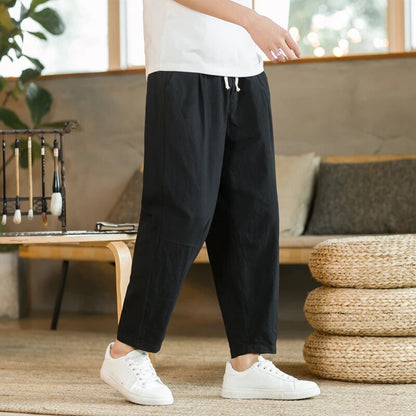 Pantalon ample en lin confortable pour homme