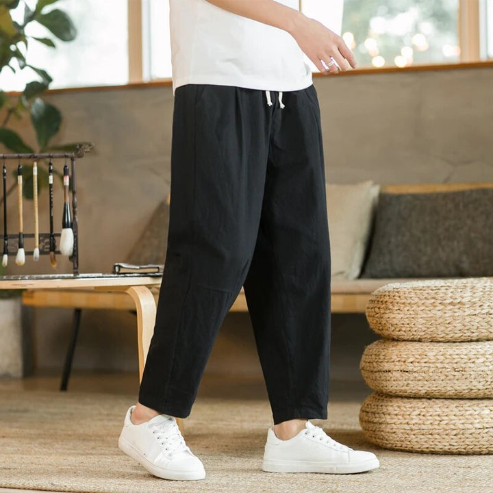 Pantalon ample en lin confortable pour homme