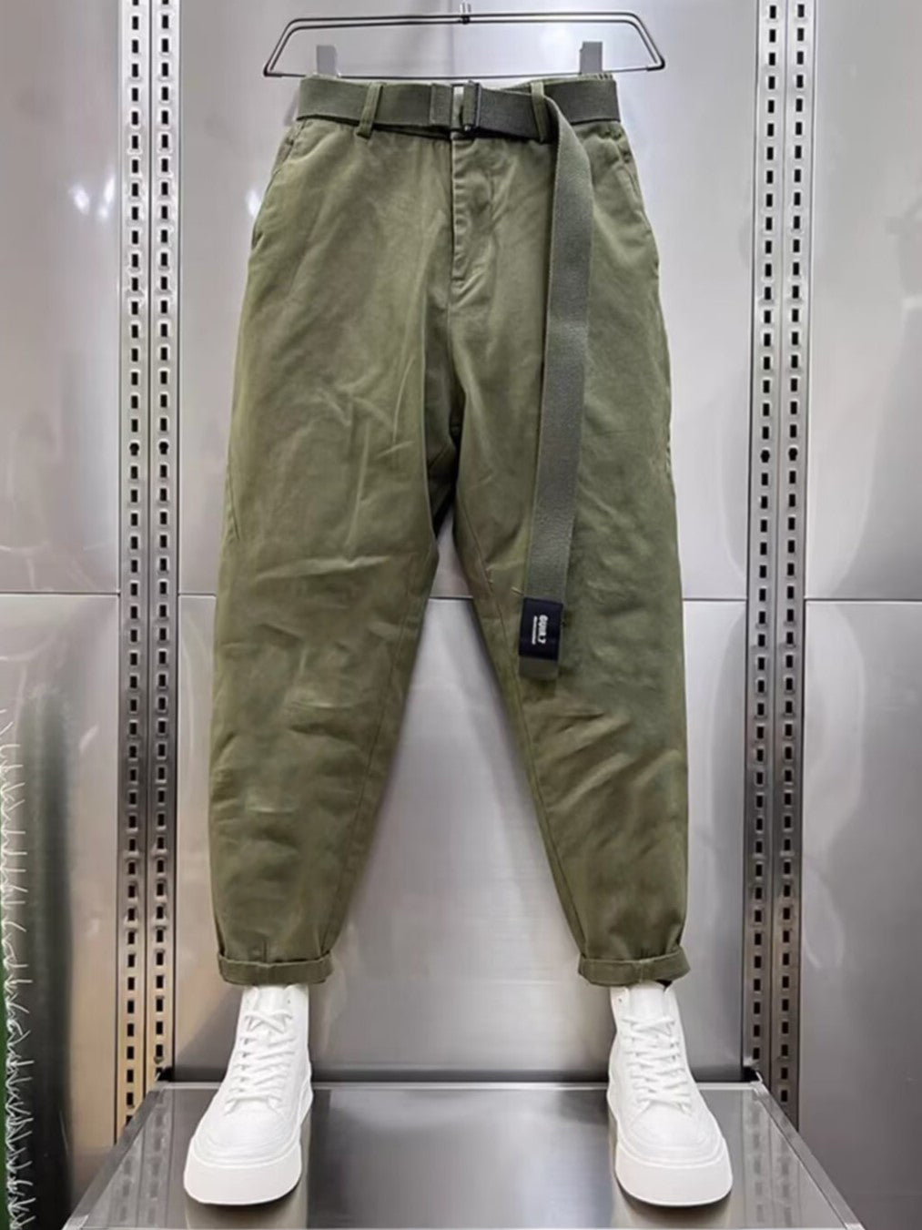 Pantalons homme confortables coupe ample avec ceinture