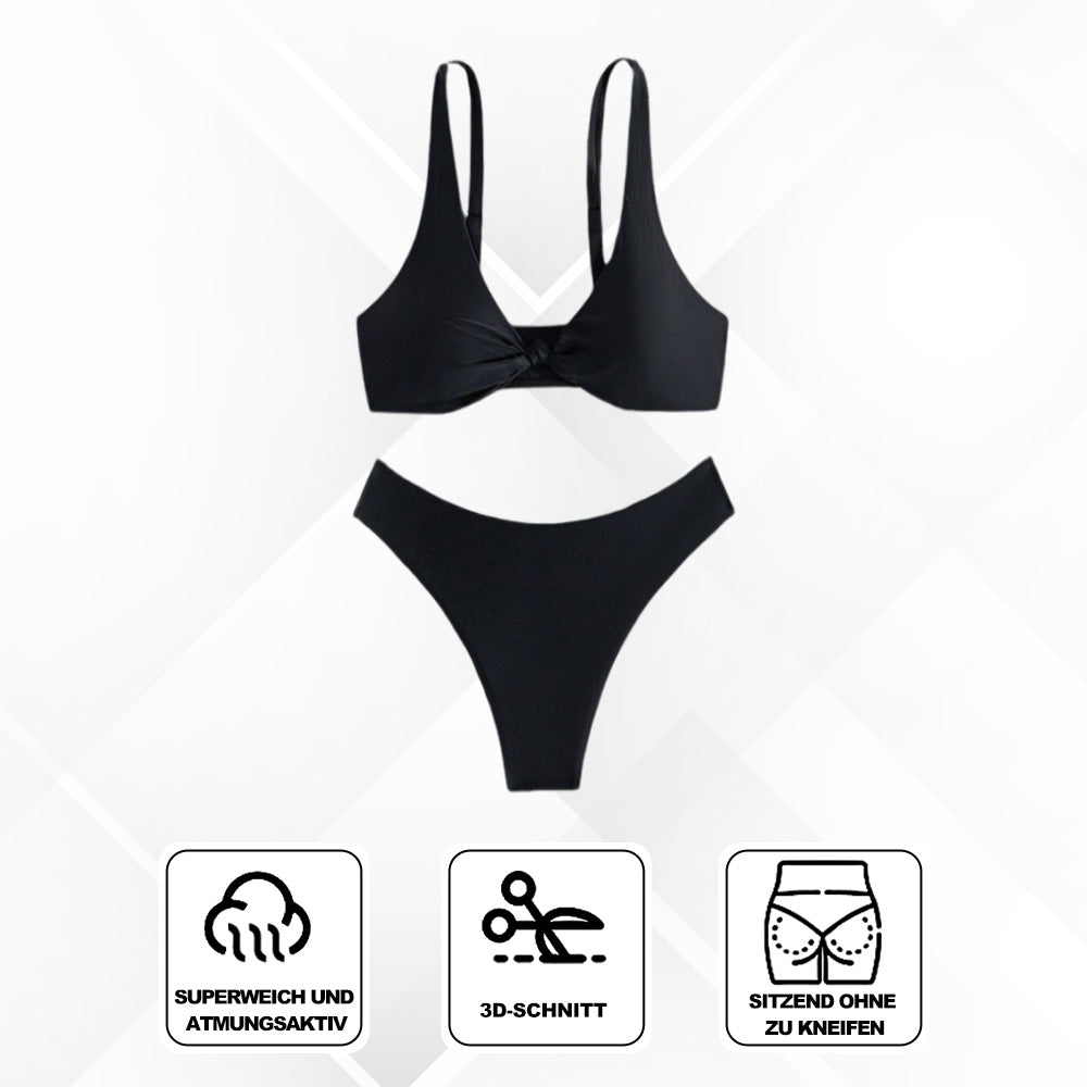Haut de bikini push-up à décolleté en V pour femme