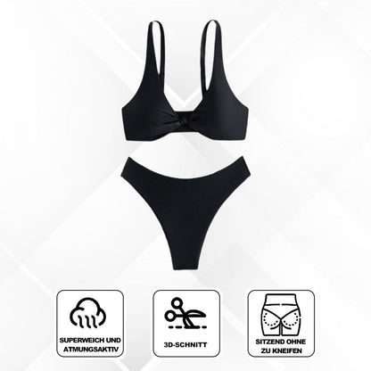 Haut de bikini push-up à décolleté en V pour femme