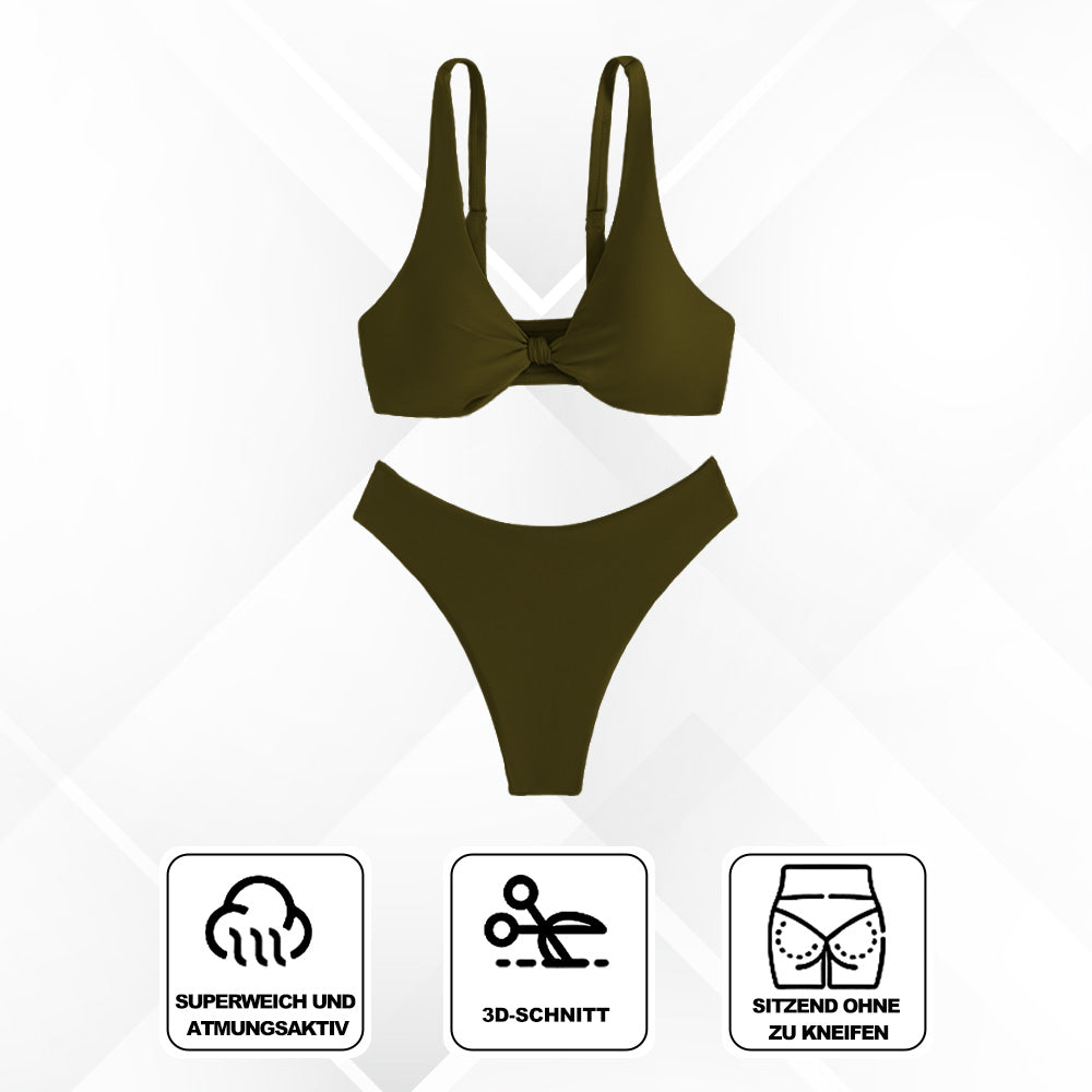 Haut de bikini push-up à décolleté en V pour femme