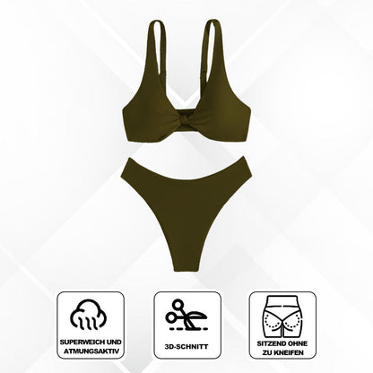 Haut de bikini push-up à décolleté en V pour femme