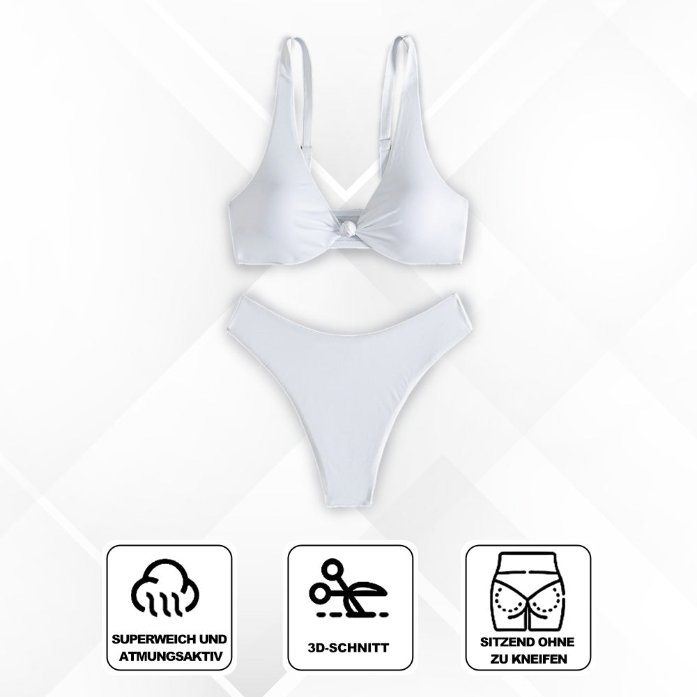 Haut de bikini push-up à décolleté en V pour femme