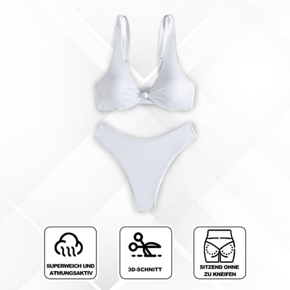 Haut de bikini push-up à décolleté en V pour femme