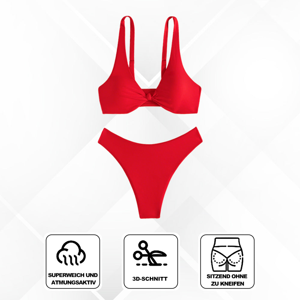 Haut de bikini push-up à décolleté en V pour femme