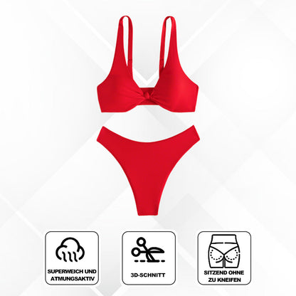 Haut de bikini push-up à décolleté en V pour femme