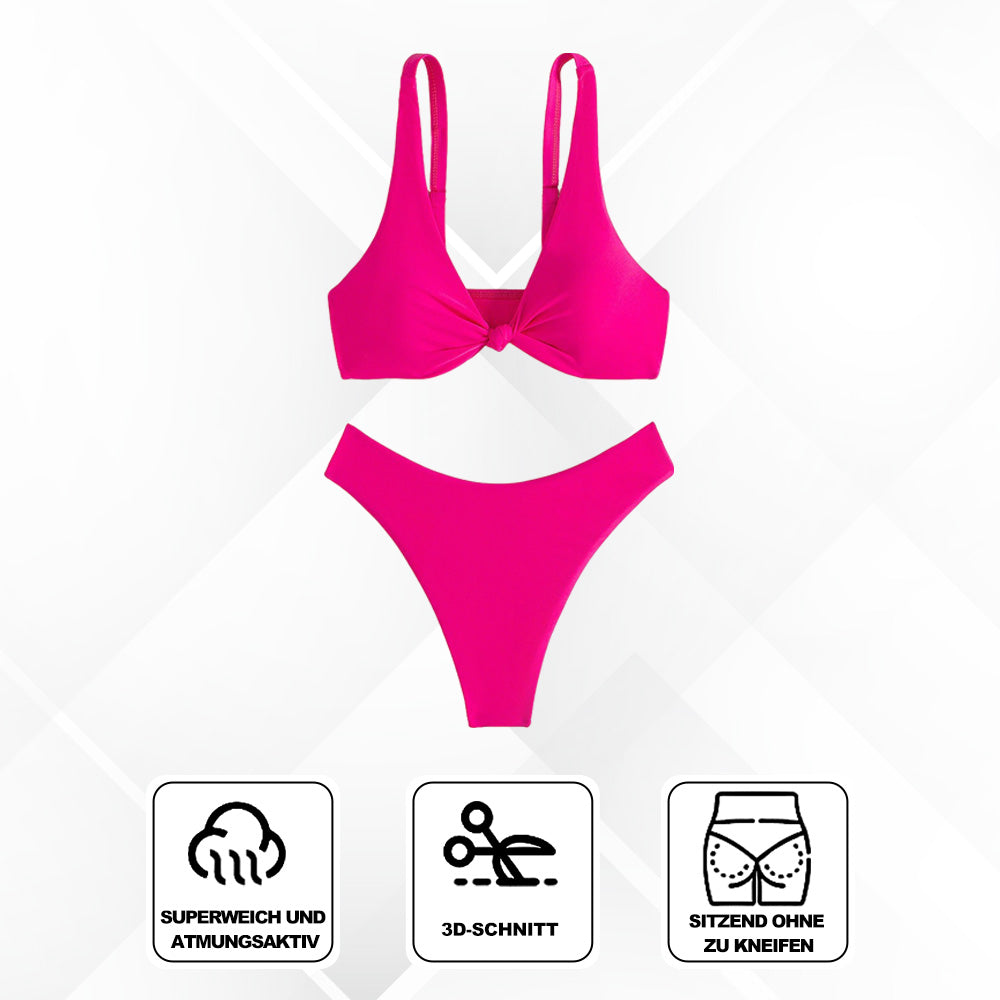 Haut de bikini push-up à décolleté en V pour femme
