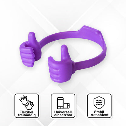 Support de téléphone portable pratique avec pouce levé