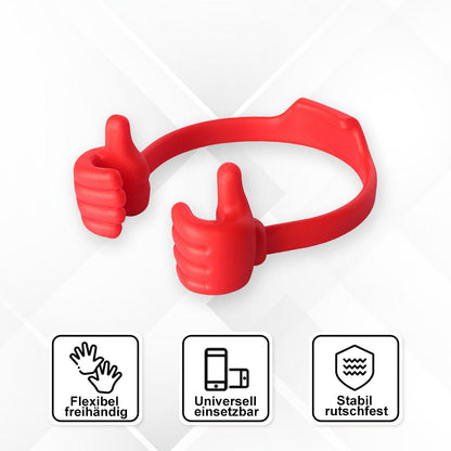 Support de téléphone portable pratique avec pouce levé