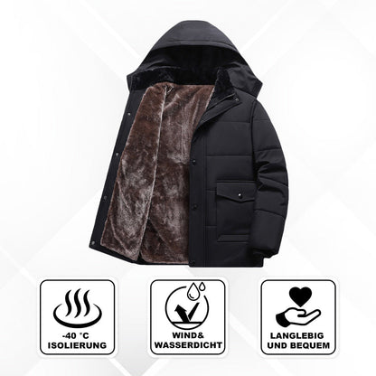 Parka d'hiver chaud pour homme avec poches