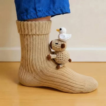 Chaussettes douces en laine pour pieds froids Taille unique unisexe