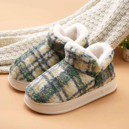Pantoufles en peluche chaudes antidérapantes