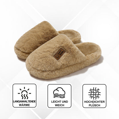 Chaussons doux en peluche avec semelle antidérapante