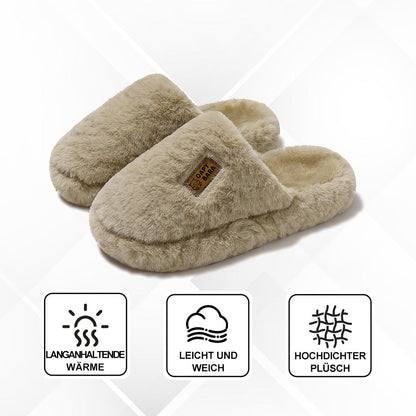 Chaussons doux en peluche avec semelle antidérapante