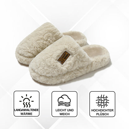 Chaussons doux en peluche avec semelle antidérapante