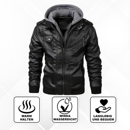 ThermoCore - Veste en cuir élégante pour homme Qualité Premium
