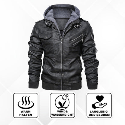 ThermoCore - Veste en cuir élégante pour homme Qualité Premium