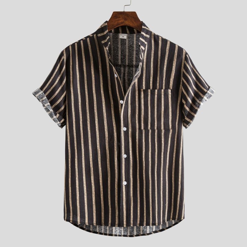 Chemise Homme Décontractée Manches Courtes Imprimée