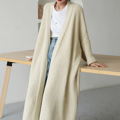 Cardigan Long Ouvert Tendance Femme