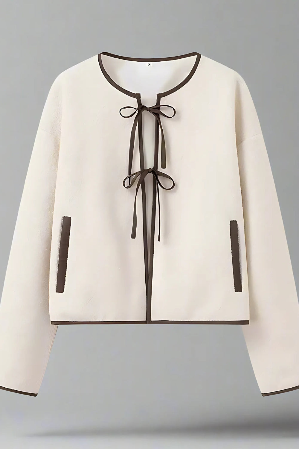 Cardigan col rond boutonné pour femme