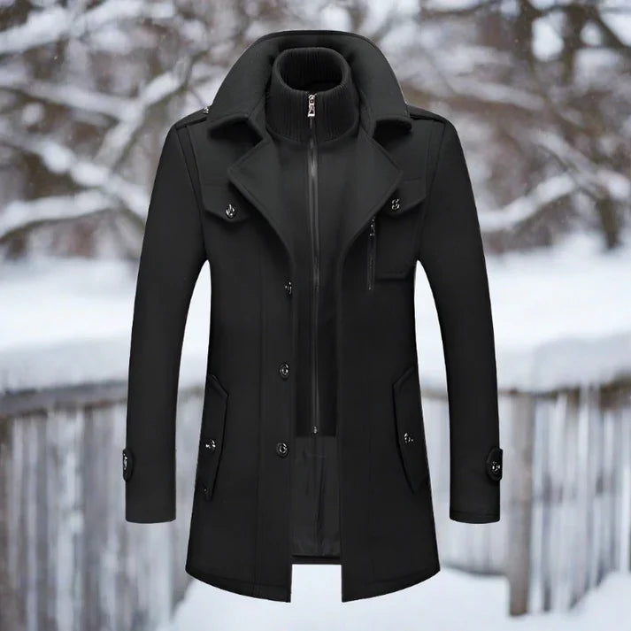 Manteau d'hiver extra épais, chaud, col montant