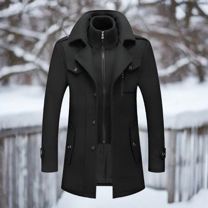 Manteau d'hiver extra épais, chaud, col montant