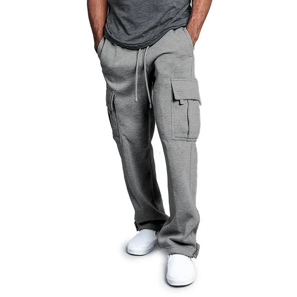 Bequeme Herren Jogginghose mit Geradem Bein und Kordelzug - IdealeKleiden