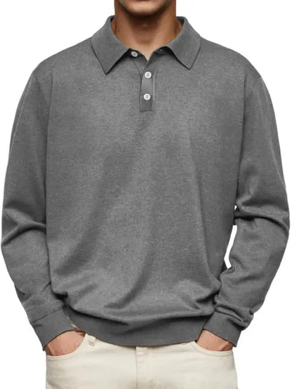 Stylisches Herren-Poloshirt Langarm Qualität - IdealeKleiden