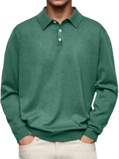 Polo homme manches longues élégant de qualité