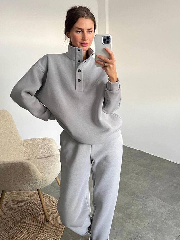 Ensemble de jogging molletonné confortable pour femme