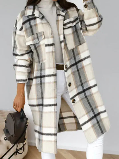 Stylischer Wollmantel Damen Eleganz - IdealeKleiden