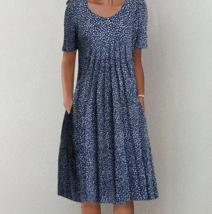 Robe d'été femme, motif floral, coupe ample