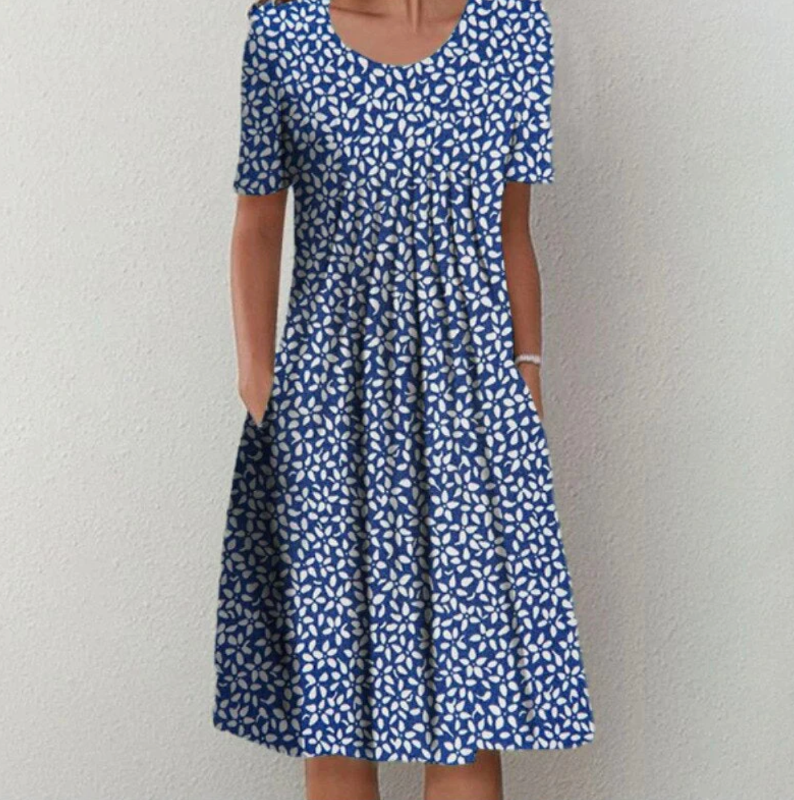 Robe d'été femme, motif floral, coupe ample