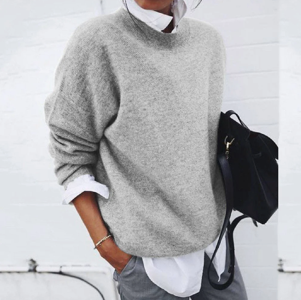 Pull doux pour femmes en coton chaud