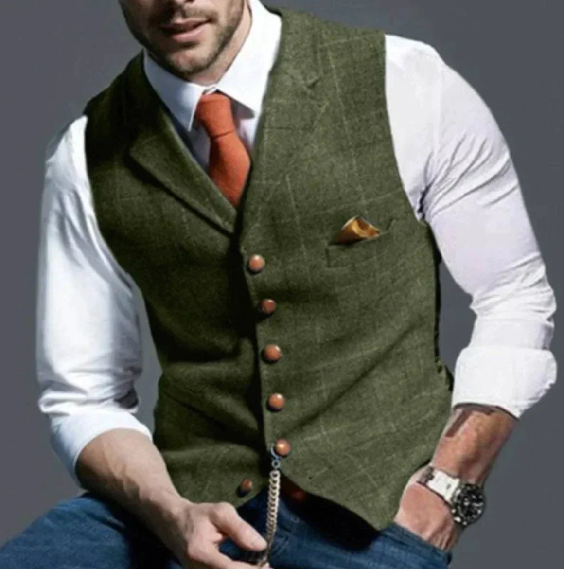 Gilet élégant pour homme Coupe moderne ajustée