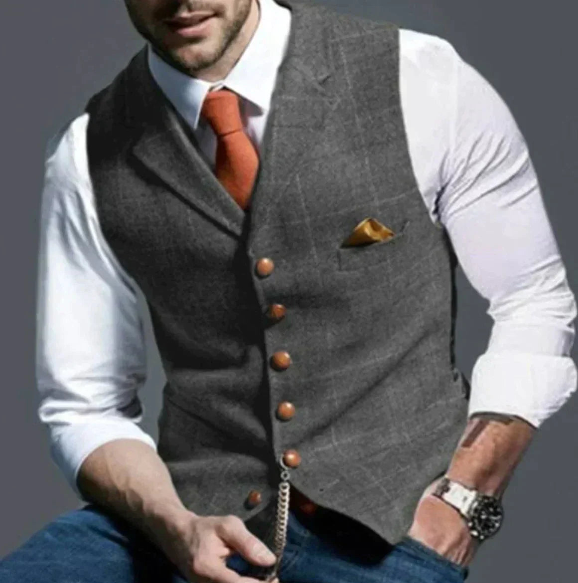 Gilet élégant pour homme Coupe moderne ajustée